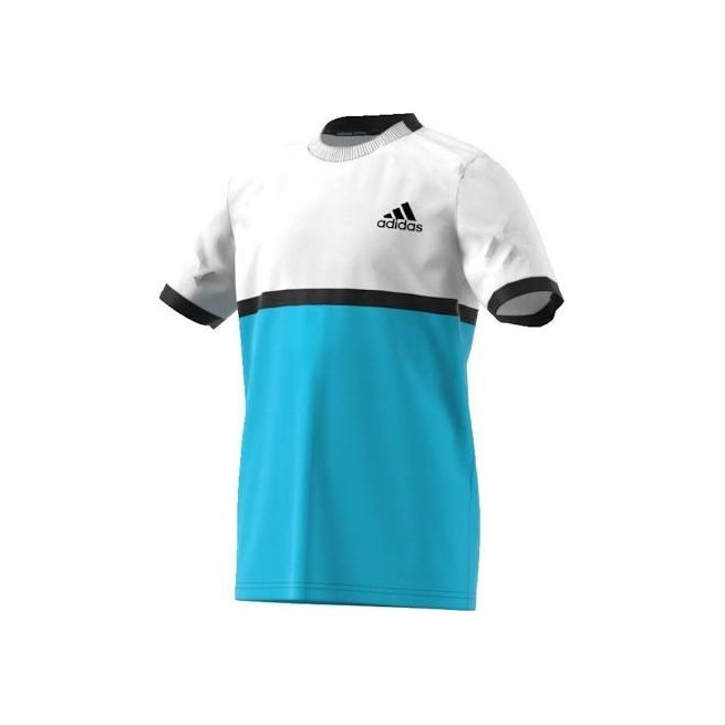 Adidas Club Junior Squash T-Shirt – White & Black