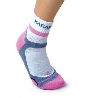 Karakal X4 ankle squash socks (White / Pink)