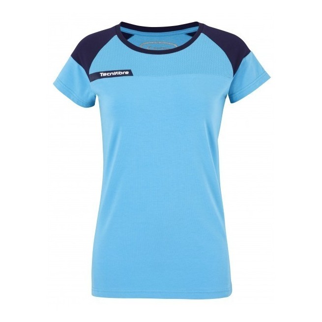 T-Shirt Tecnifibre F1 Lady Stretch & Mesh Blue | My-squash.com