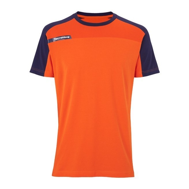 T-Shirt Homme Tecnifibre F1 Stretch & Mesh Orange | My-squash.com