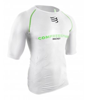 Compressport Short sleeve Top - White - Racket