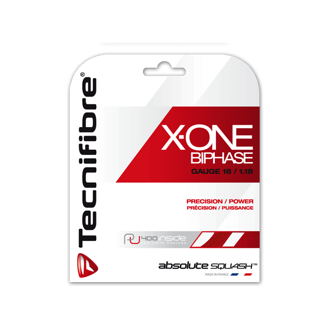 Tecnifibre X-One Biphase 1.18mm 9m Squash string red| My-Squash.com