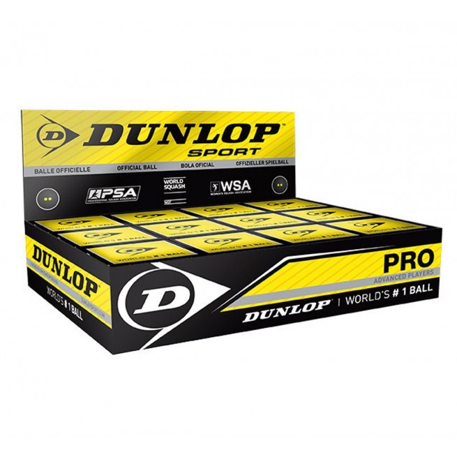 Dunlop Pro Squash ball - 12 balls | My-squash.com