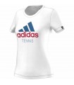 Adidas Tennis T-Shirt Femme Blanc | My-squash.com