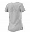 Adidas Logo V T-Shirt Femme Gris | My-squash.com