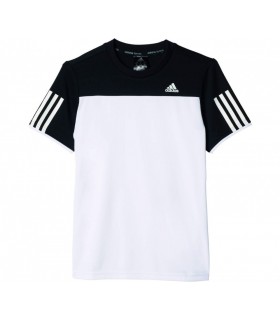 Adidas T-Shirt Club Junior White/ Black | My-squash.com